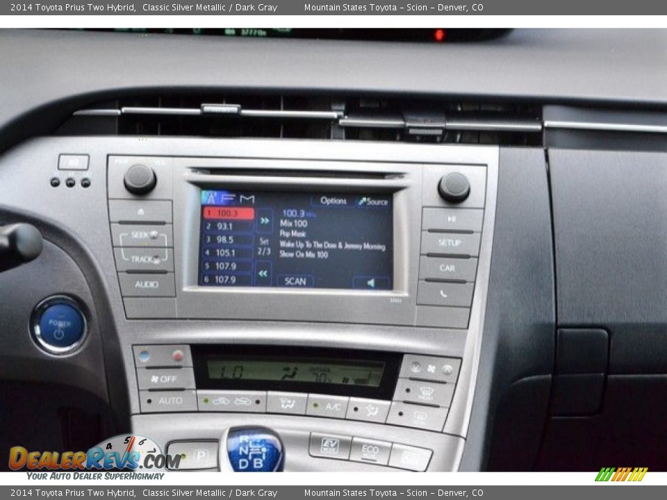 2014 Toyota Prius Two Hybrid Classic Silver Metallic / Dark Gray Photo #14