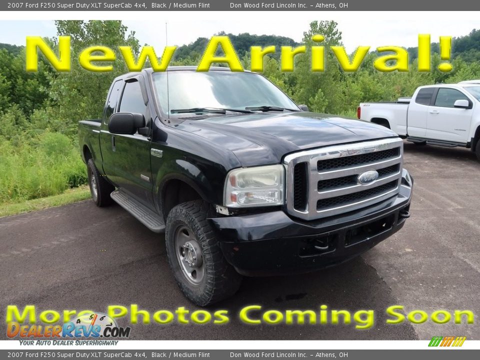 2007 Ford F250 Super Duty XLT SuperCab 4x4 Black / Medium Flint Photo #1