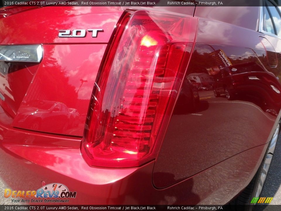 2016 Cadillac CTS 2.0T Luxury AWD Sedan Red Obsession Tintcoat / Jet Black/Jet Black Photo #11
