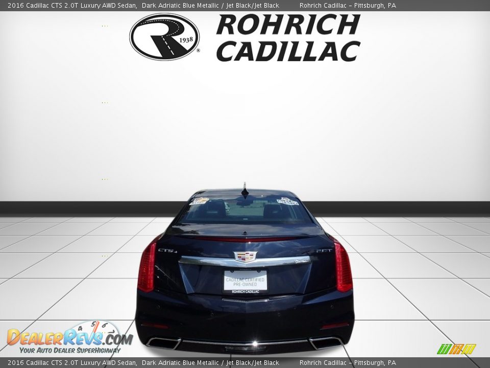 2016 Cadillac CTS 2.0T Luxury AWD Sedan Dark Adriatic Blue Metallic / Jet Black/Jet Black Photo #4