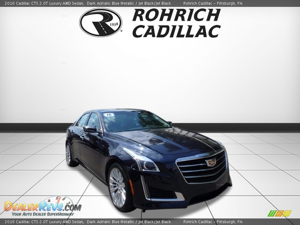 2016 Cadillac CTS 2.0T Luxury AWD Sedan Dark Adriatic Blue Metallic / Jet Black/Jet Black Photo #7