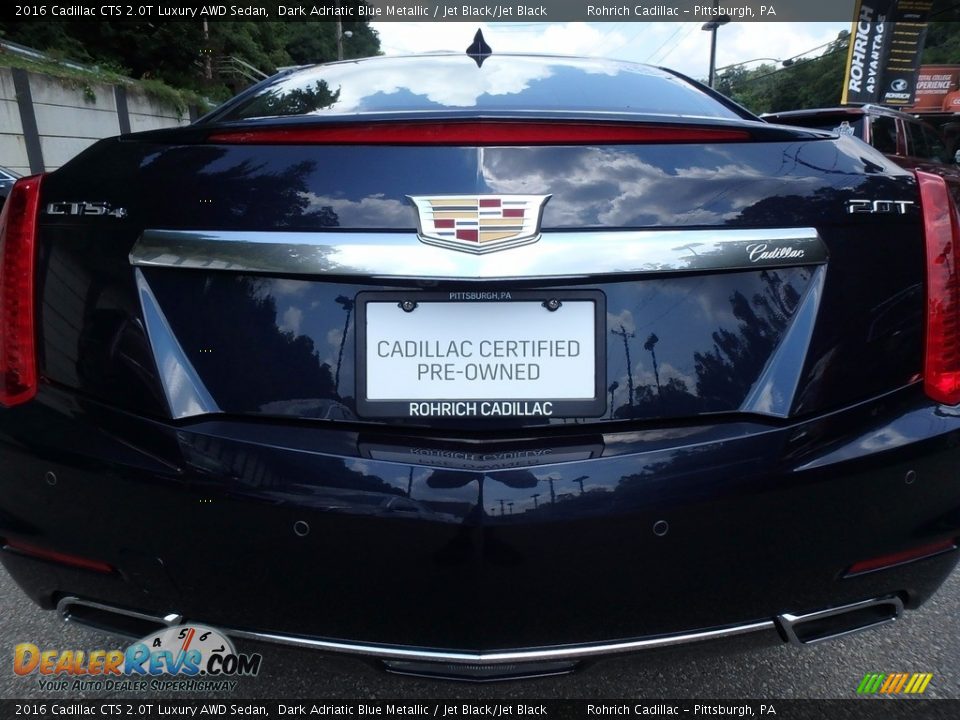 2016 Cadillac CTS 2.0T Luxury AWD Sedan Dark Adriatic Blue Metallic / Jet Black/Jet Black Photo #13