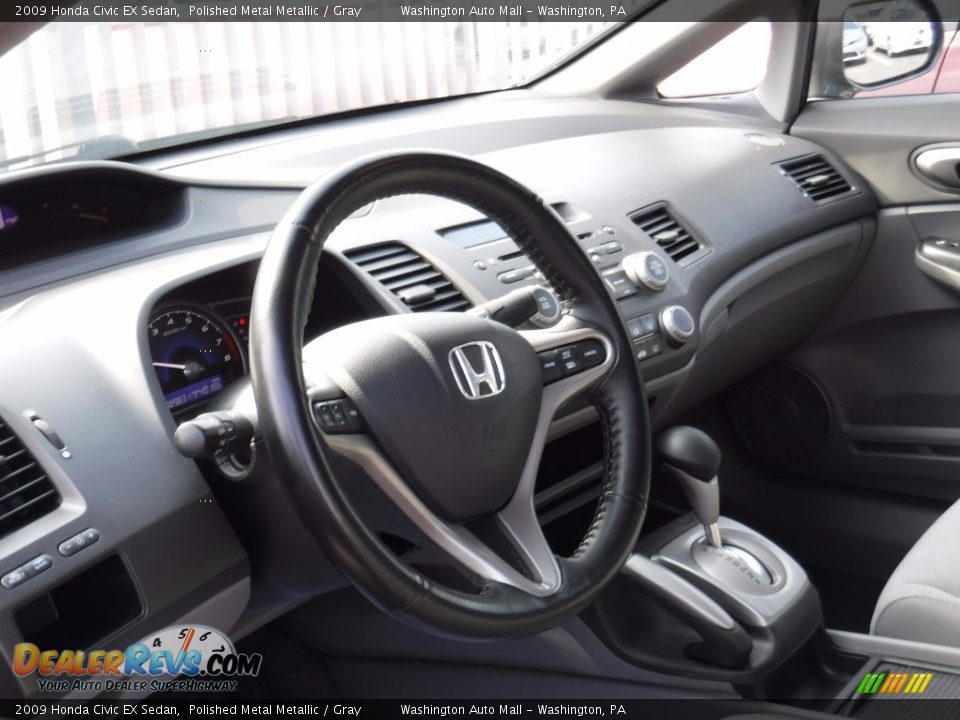 2009 Honda Civic EX Sedan Polished Metal Metallic / Gray Photo #12