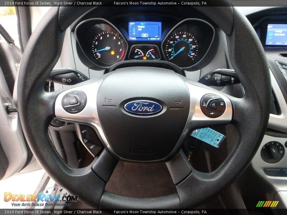 2014 Ford Focus SE Sedan Ingot Silver / Charcoal Black Photo #22