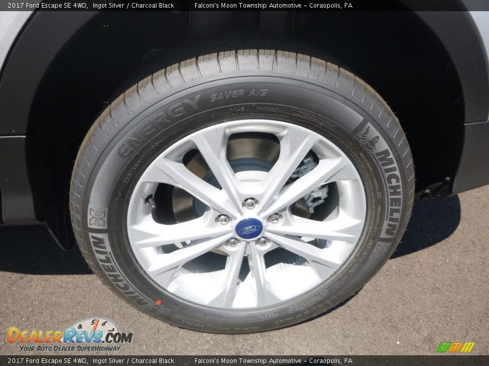 2017 Ford Escape SE 4WD Ingot Silver / Charcoal Black Photo #7