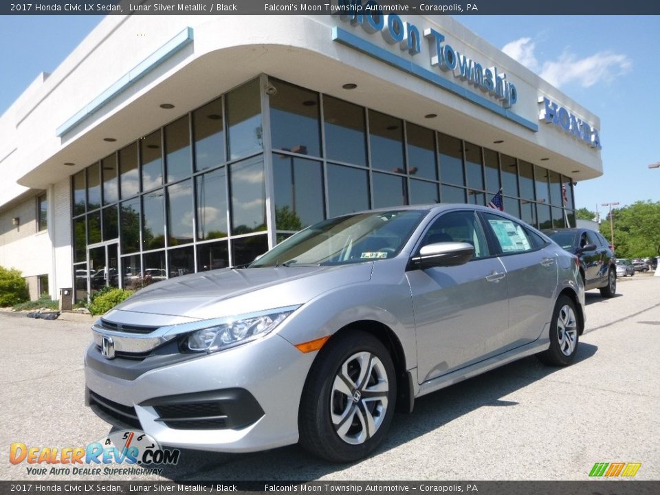 2017 Honda Civic LX Sedan Lunar Silver Metallic / Black Photo #1