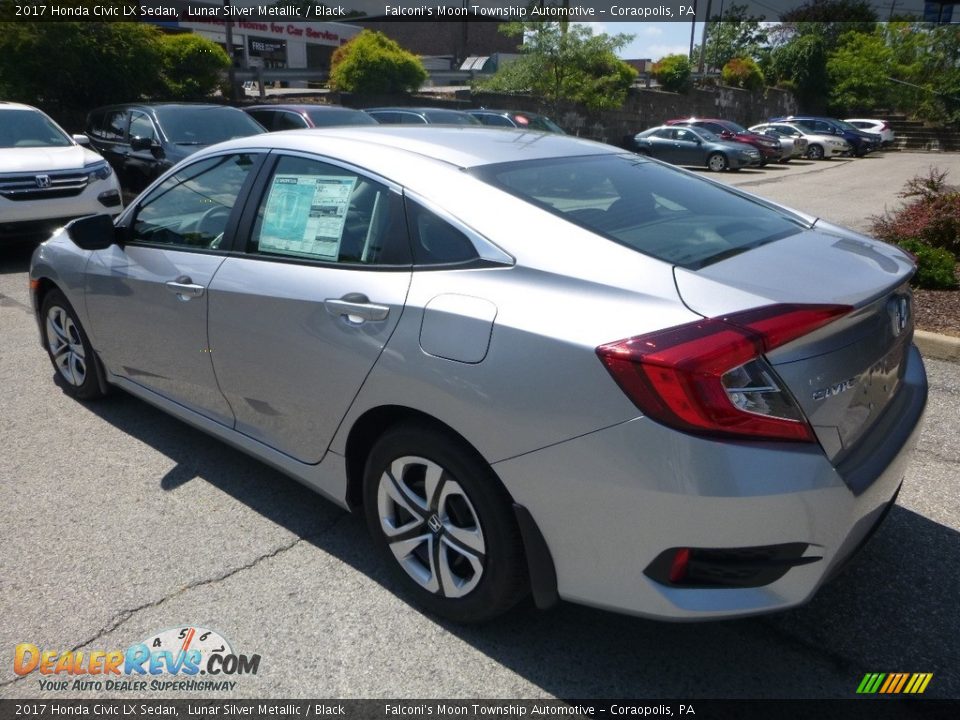 2017 Honda Civic LX Sedan Lunar Silver Metallic / Black Photo #2