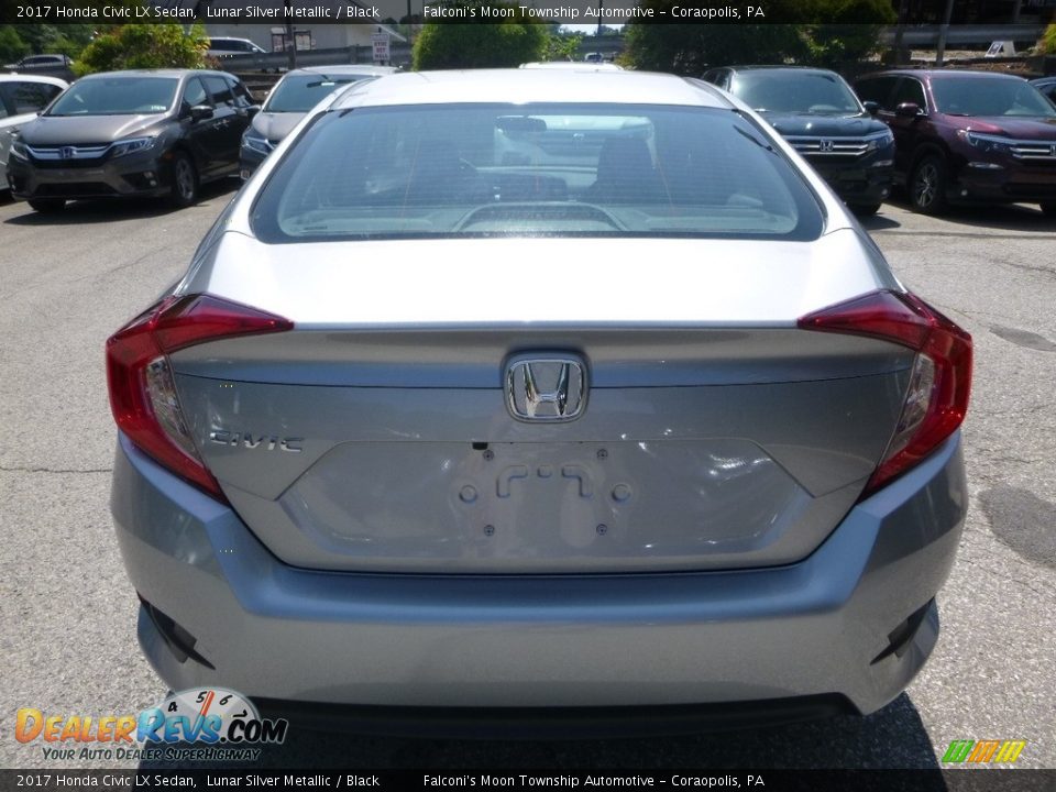 2017 Honda Civic LX Sedan Lunar Silver Metallic / Black Photo #3