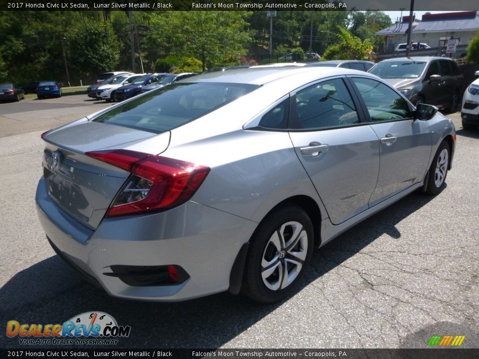 2017 Honda Civic LX Sedan Lunar Silver Metallic / Black Photo #4