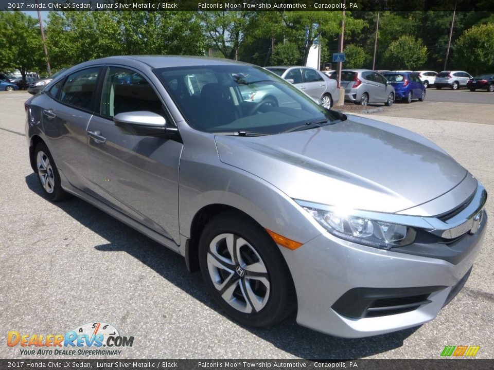 2017 Honda Civic LX Sedan Lunar Silver Metallic / Black Photo #5