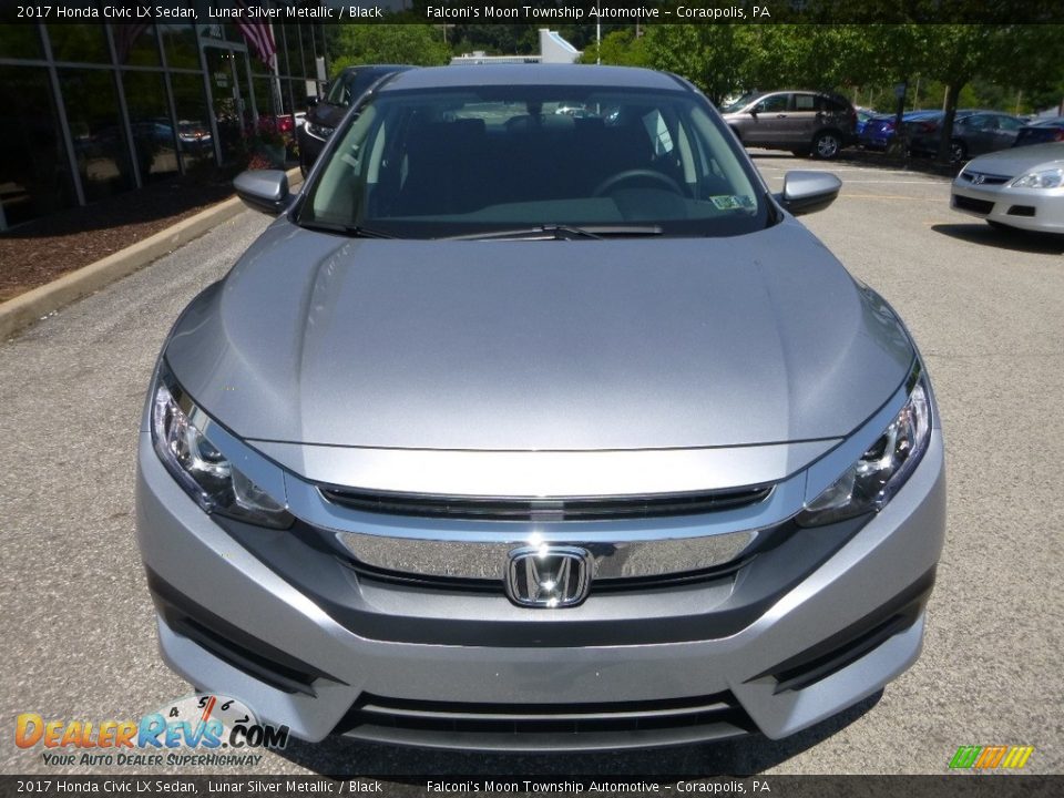 2017 Honda Civic LX Sedan Lunar Silver Metallic / Black Photo #6