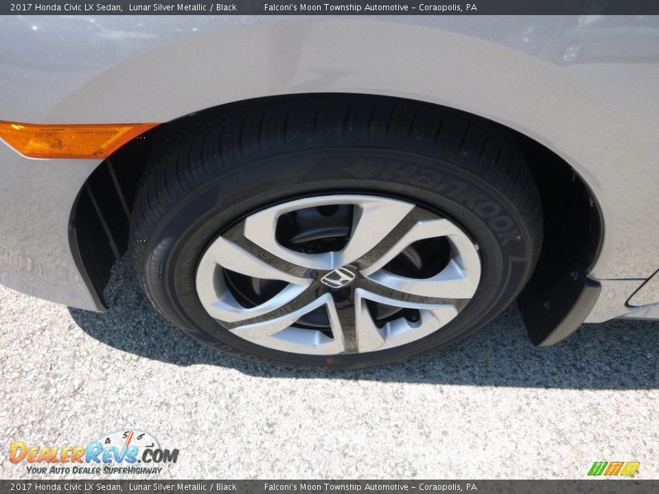 2017 Honda Civic LX Sedan Lunar Silver Metallic / Black Photo #7