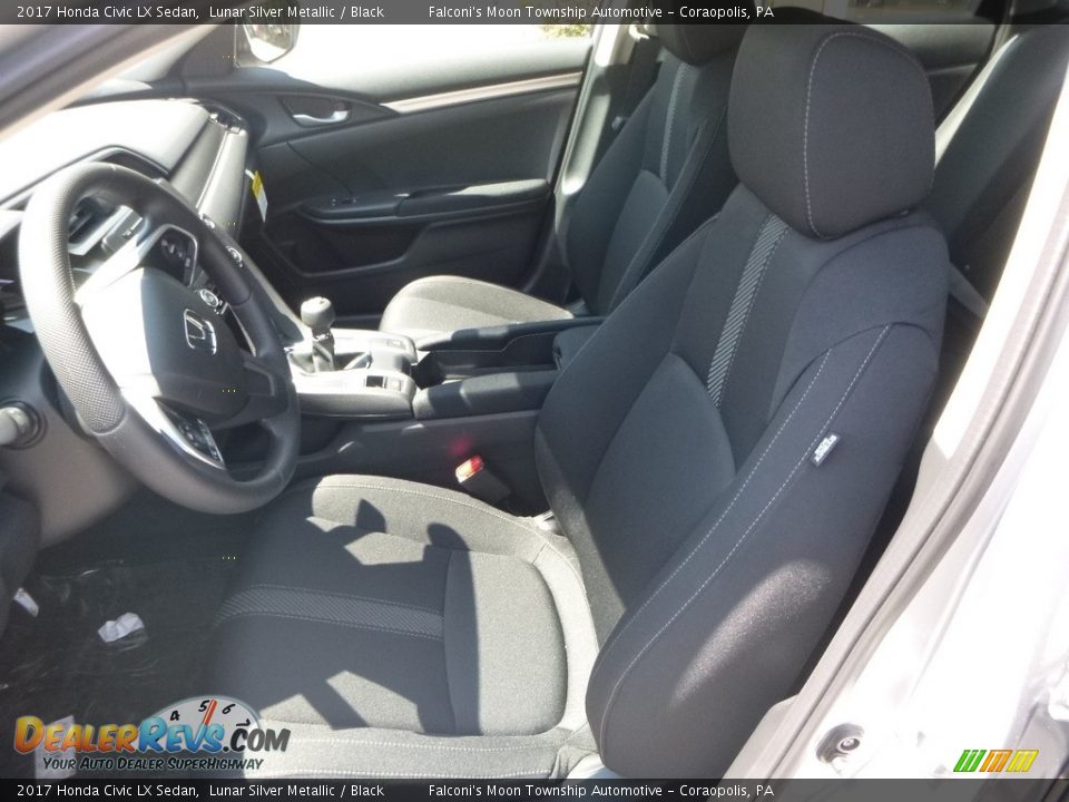 2017 Honda Civic LX Sedan Lunar Silver Metallic / Black Photo #8