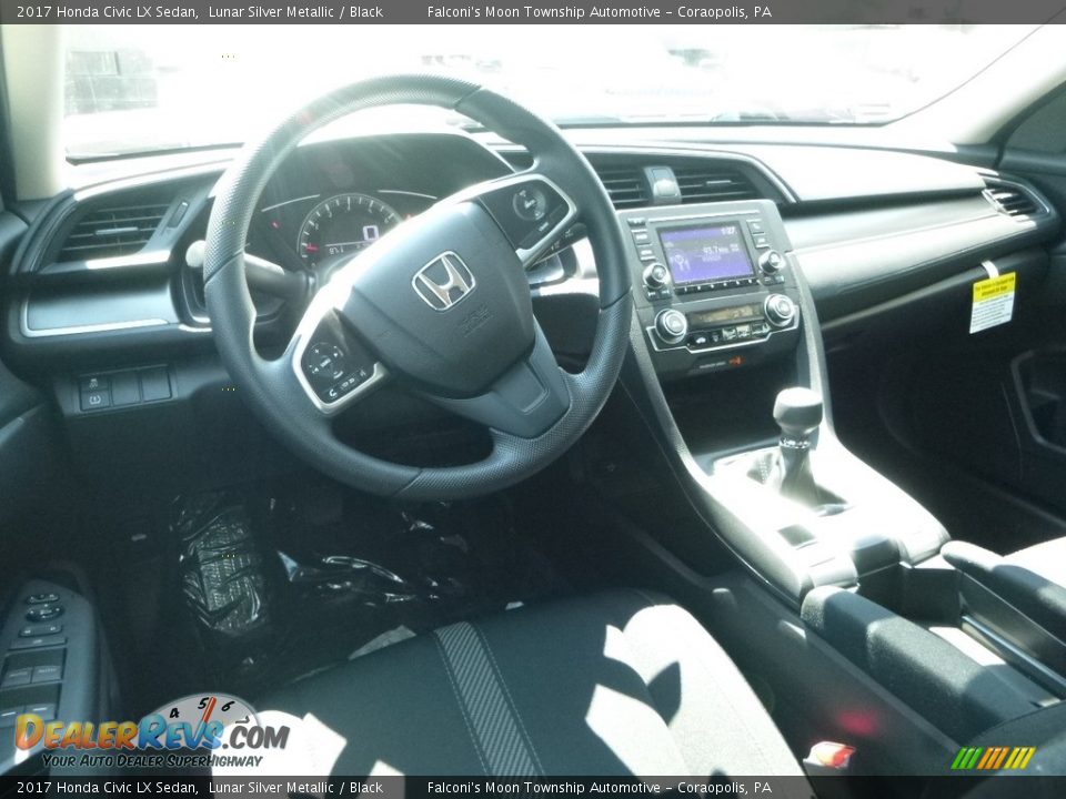 2017 Honda Civic LX Sedan Lunar Silver Metallic / Black Photo #10