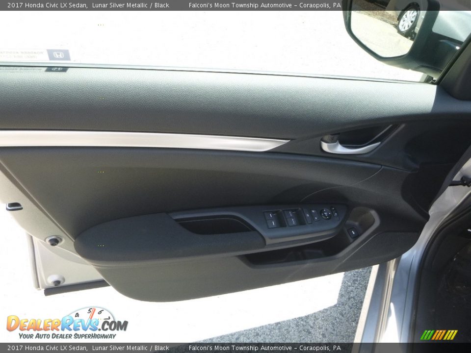 2017 Honda Civic LX Sedan Lunar Silver Metallic / Black Photo #11