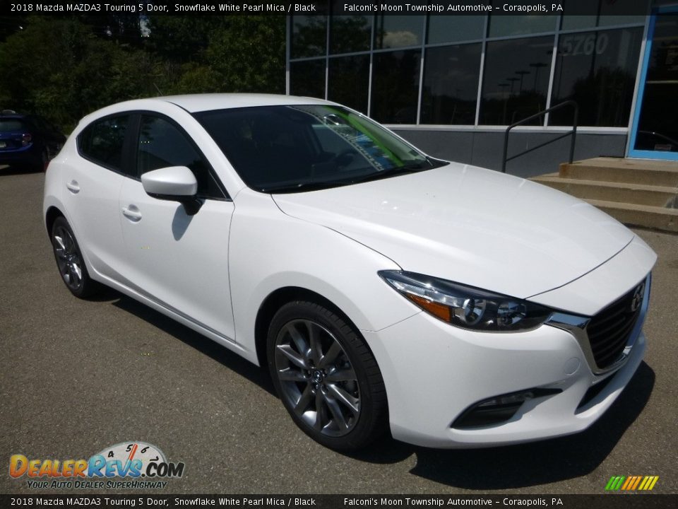 2018 Mazda MAZDA3 Touring 5 Door Snowflake White Pearl Mica / Black Photo #3