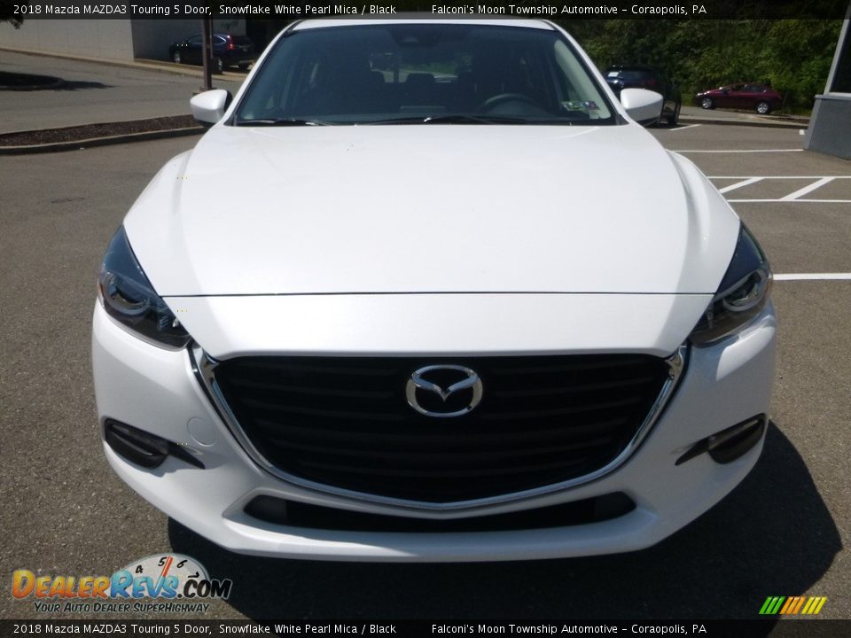 2018 Mazda MAZDA3 Touring 5 Door Snowflake White Pearl Mica / Black Photo #4