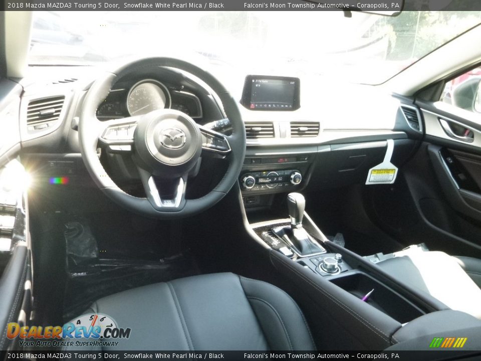 2018 Mazda MAZDA3 Touring 5 Door Snowflake White Pearl Mica / Black Photo #9
