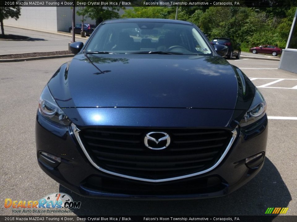 2018 Mazda MAZDA3 Touring 4 Door Deep Crystal Blue Mica / Black Photo #4