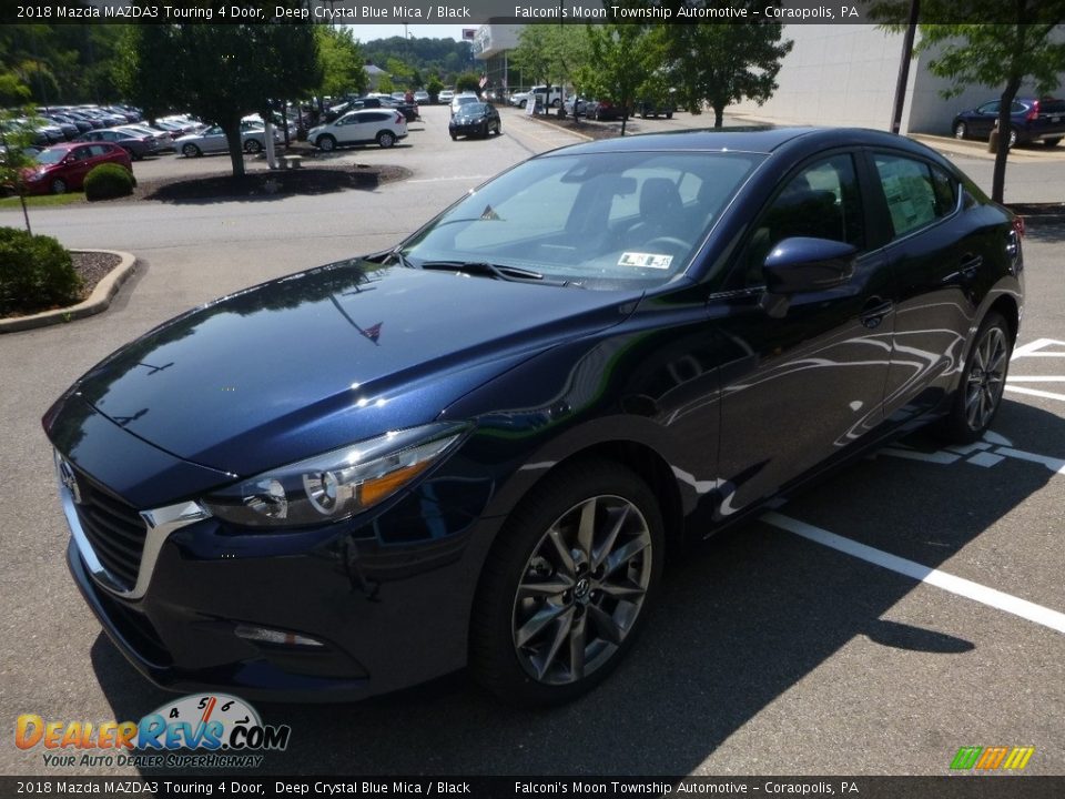 2018 Mazda MAZDA3 Touring 4 Door Deep Crystal Blue Mica / Black Photo #5