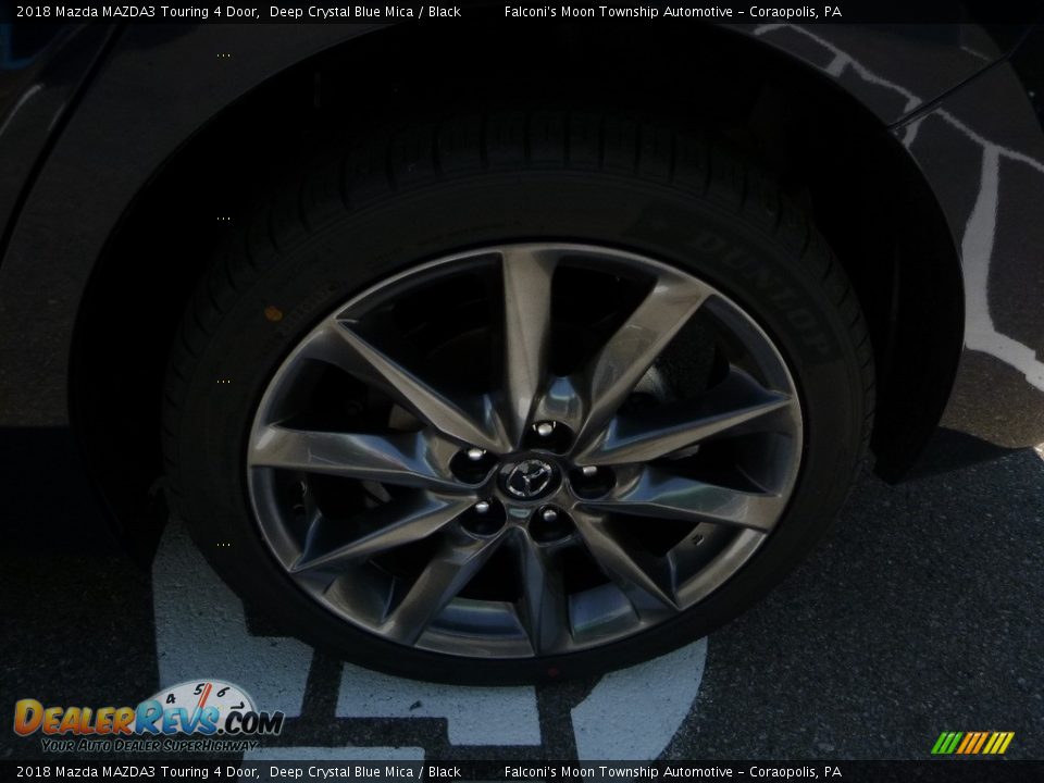 2018 Mazda MAZDA3 Touring 4 Door Deep Crystal Blue Mica / Black Photo #7