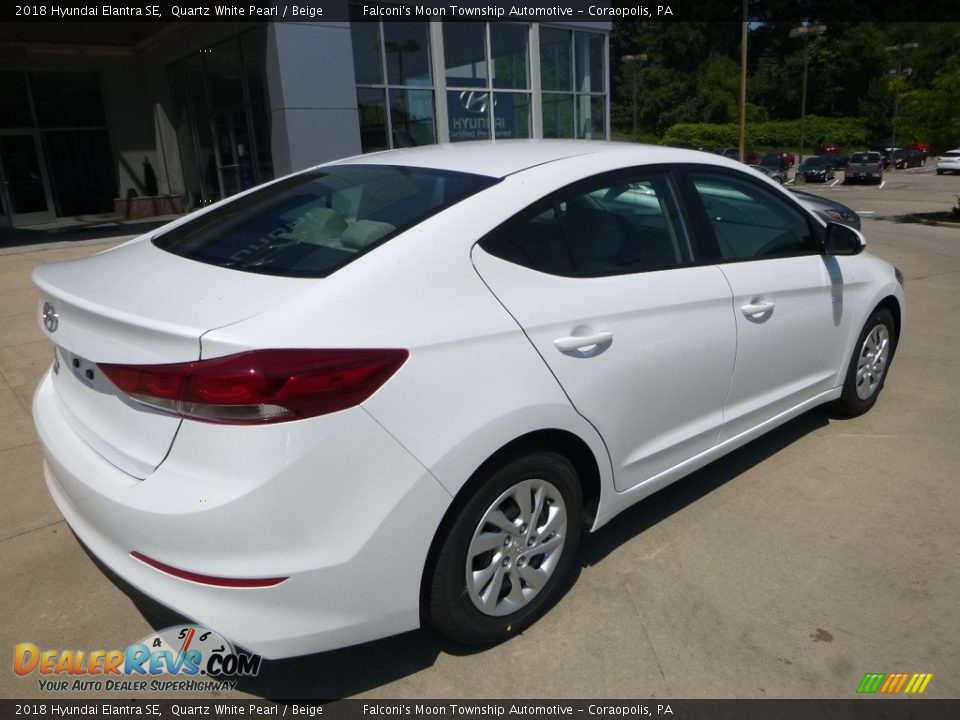 2018 Hyundai Elantra SE Quartz White Pearl / Beige Photo #2