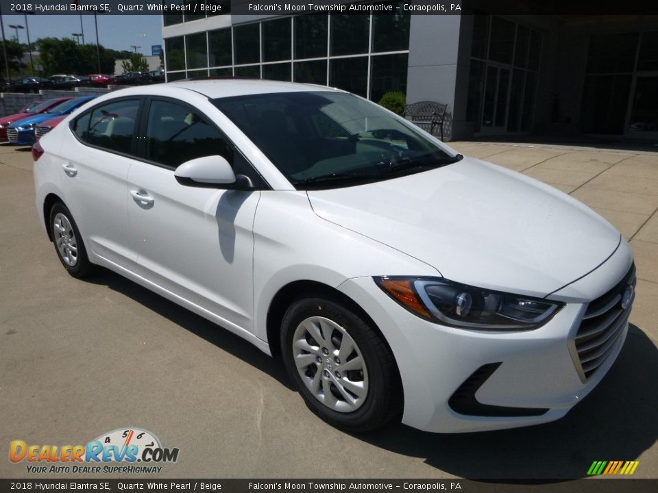2018 Hyundai Elantra SE Quartz White Pearl / Beige Photo #3