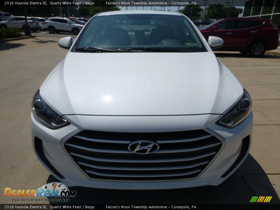 2018 Hyundai Elantra SE Quartz White Pearl / Beige Photo #4