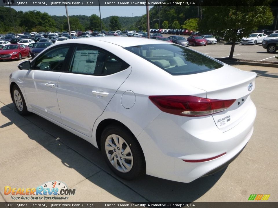 2018 Hyundai Elantra SE Quartz White Pearl / Beige Photo #6