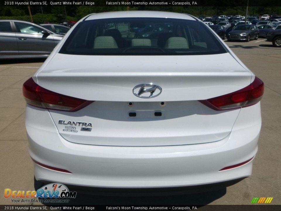 2018 Hyundai Elantra SE Quartz White Pearl / Beige Photo #7