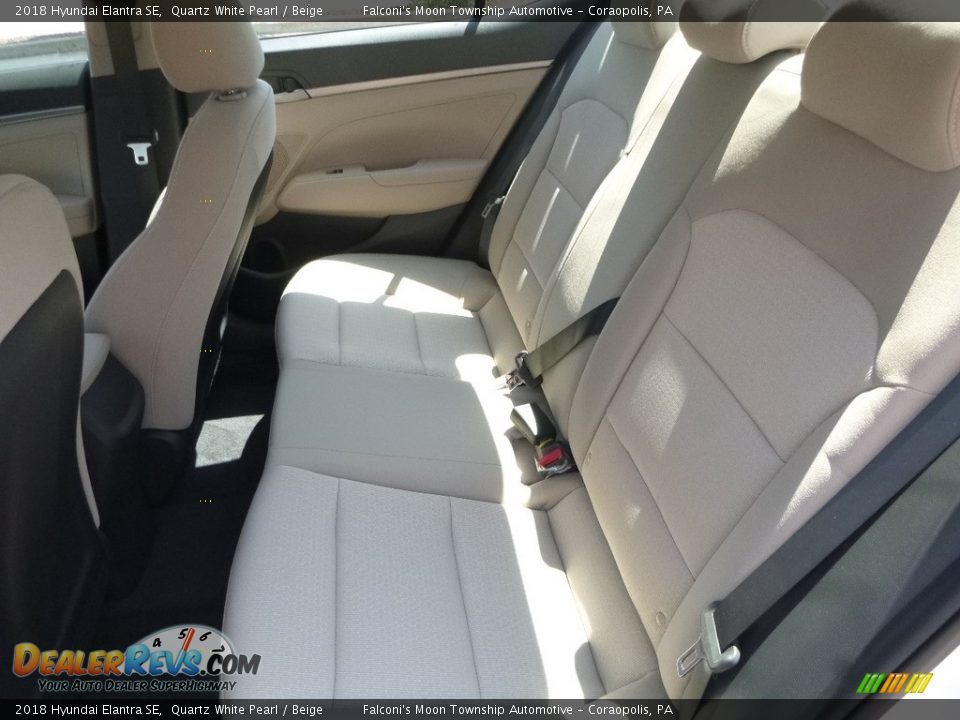 2018 Hyundai Elantra SE Quartz White Pearl / Beige Photo #9