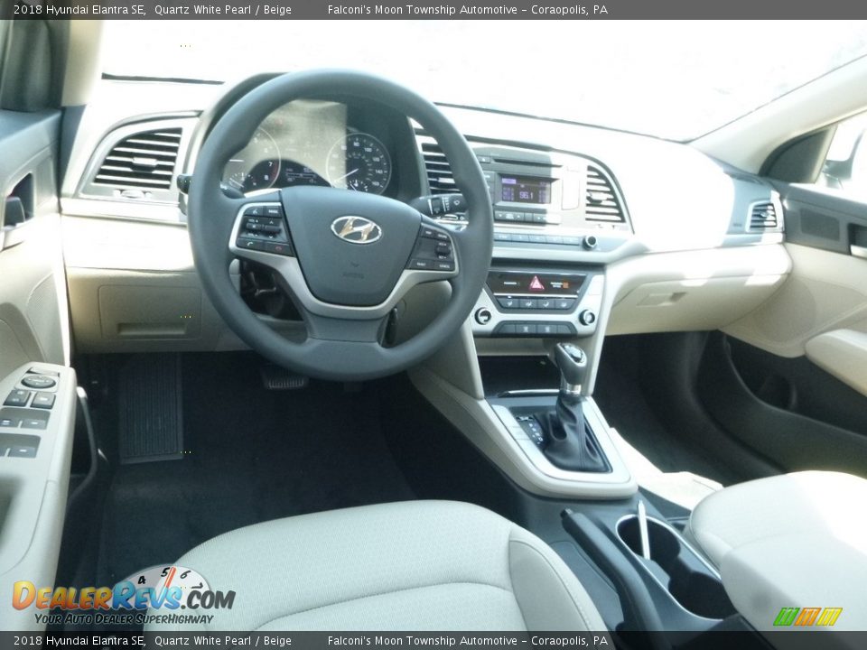 2018 Hyundai Elantra SE Quartz White Pearl / Beige Photo #10