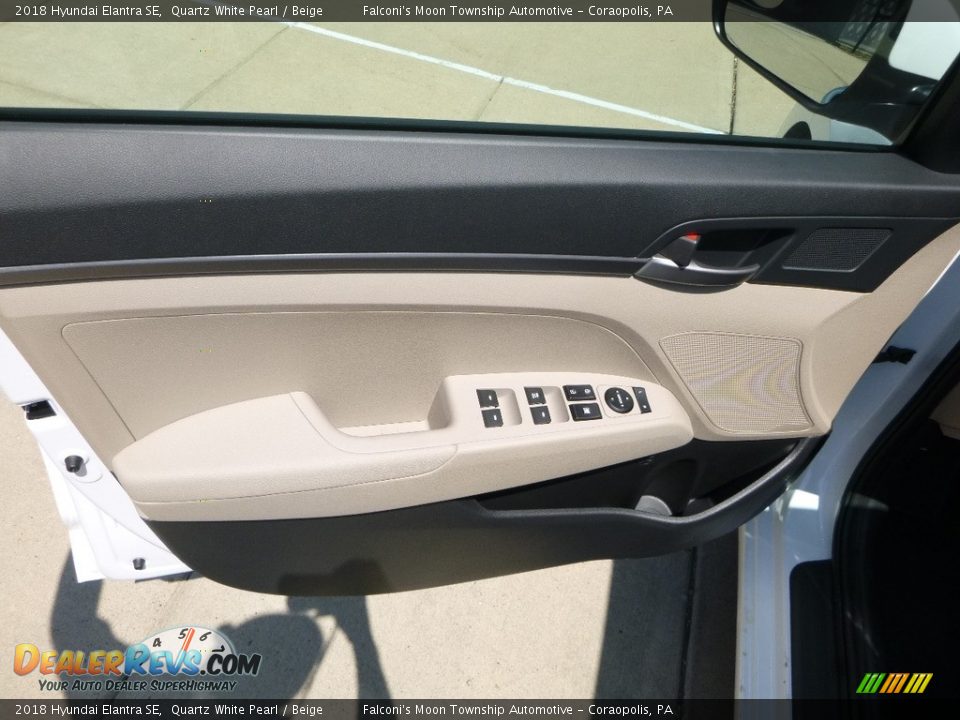 2018 Hyundai Elantra SE Quartz White Pearl / Beige Photo #11
