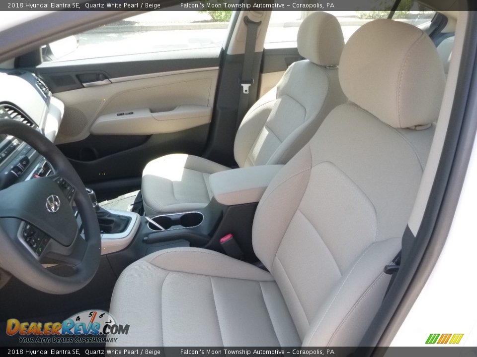 2018 Hyundai Elantra SE Quartz White Pearl / Beige Photo #12