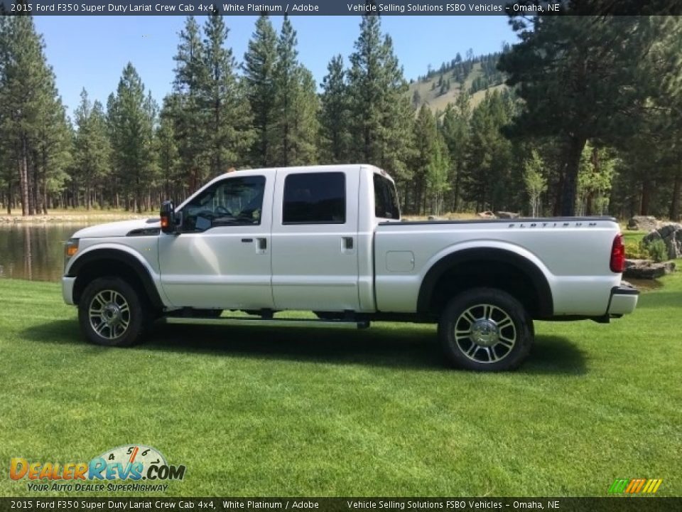 2015 Ford F350 Super Duty Lariat Crew Cab 4x4 White Platinum / Adobe Photo #1
