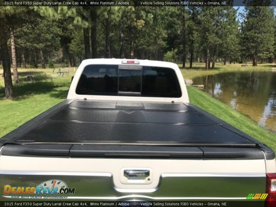 2015 Ford F350 Super Duty Lariat Crew Cab 4x4 White Platinum / Adobe Photo #5