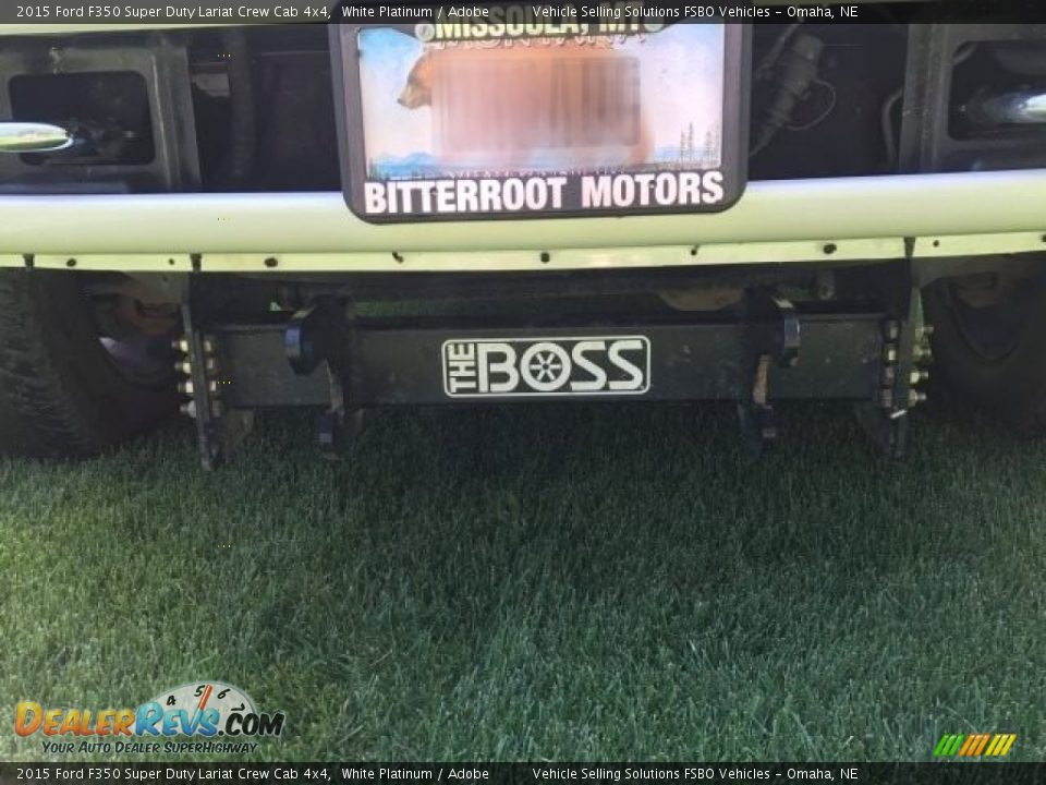 2015 Ford F350 Super Duty Lariat Crew Cab 4x4 White Platinum / Adobe Photo #7