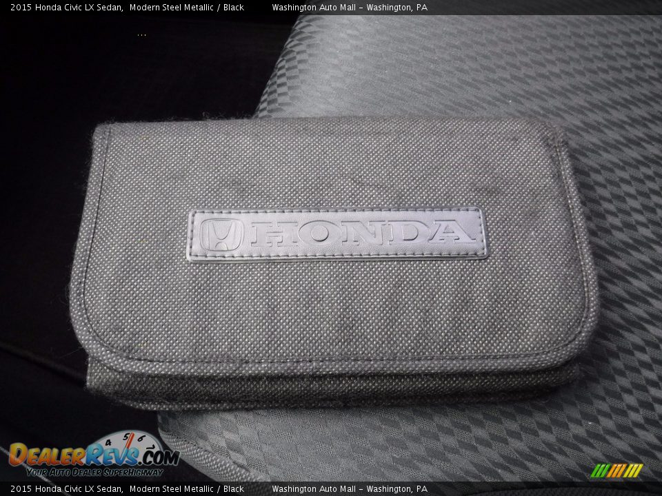 2015 Honda Civic LX Sedan Modern Steel Metallic / Black Photo #22