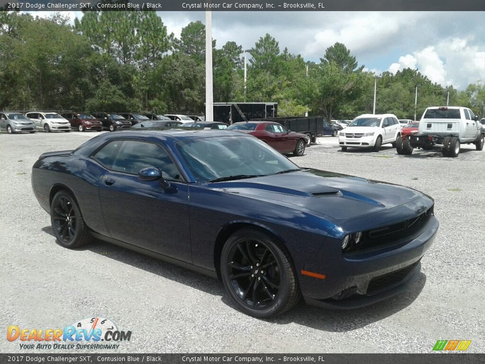 2017 Dodge Challenger SXT Contusion Blue / Black Photo #7
