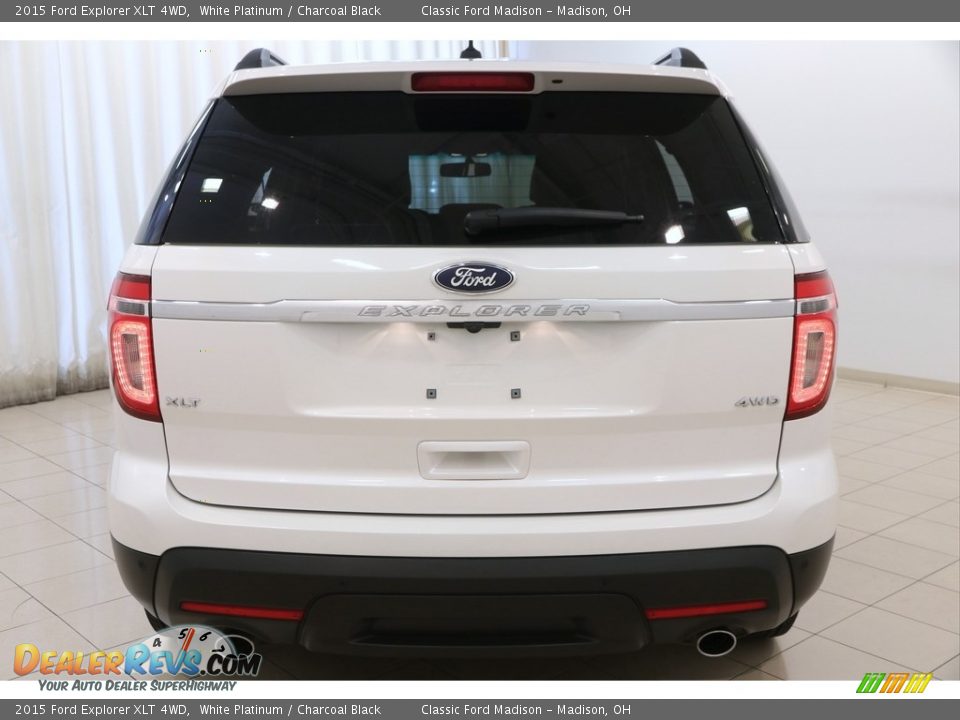2015 Ford Explorer XLT 4WD White Platinum / Charcoal Black Photo #19