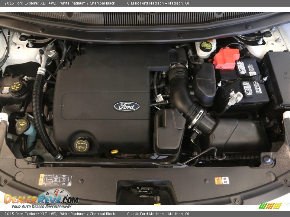 2015 Ford Explorer XLT 4WD White Platinum / Charcoal Black Photo #20