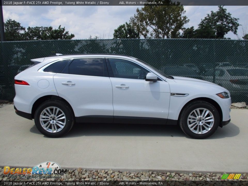 2018 Jaguar F-PACE 25t AWD Prestige Yulong White Metallic / Ebony Photo #2