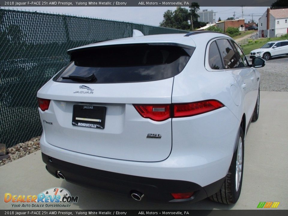 2018 Jaguar F-PACE 25t AWD Prestige Yulong White Metallic / Ebony Photo #3