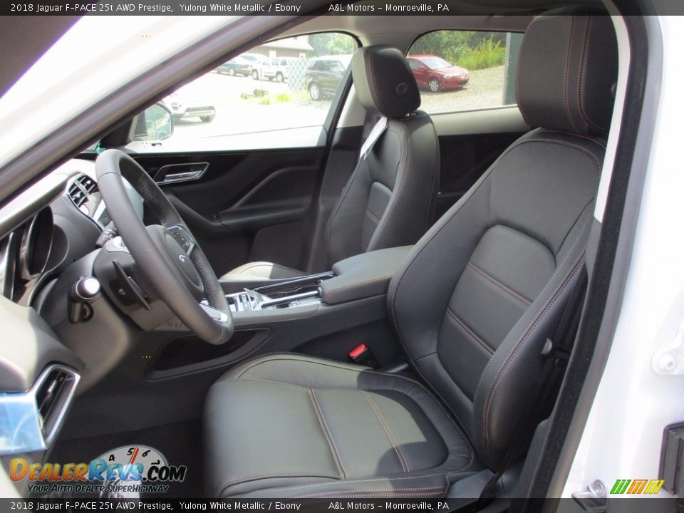 2018 Jaguar F-PACE 25t AWD Prestige Yulong White Metallic / Ebony Photo #11