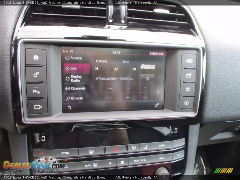 2018 Jaguar F-PACE 25t AWD Prestige Yulong White Metallic / Ebony Photo #14