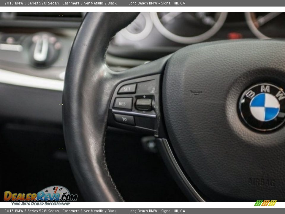 2015 BMW 5 Series 528i Sedan Cashmere Silver Metallic / Black Photo #13