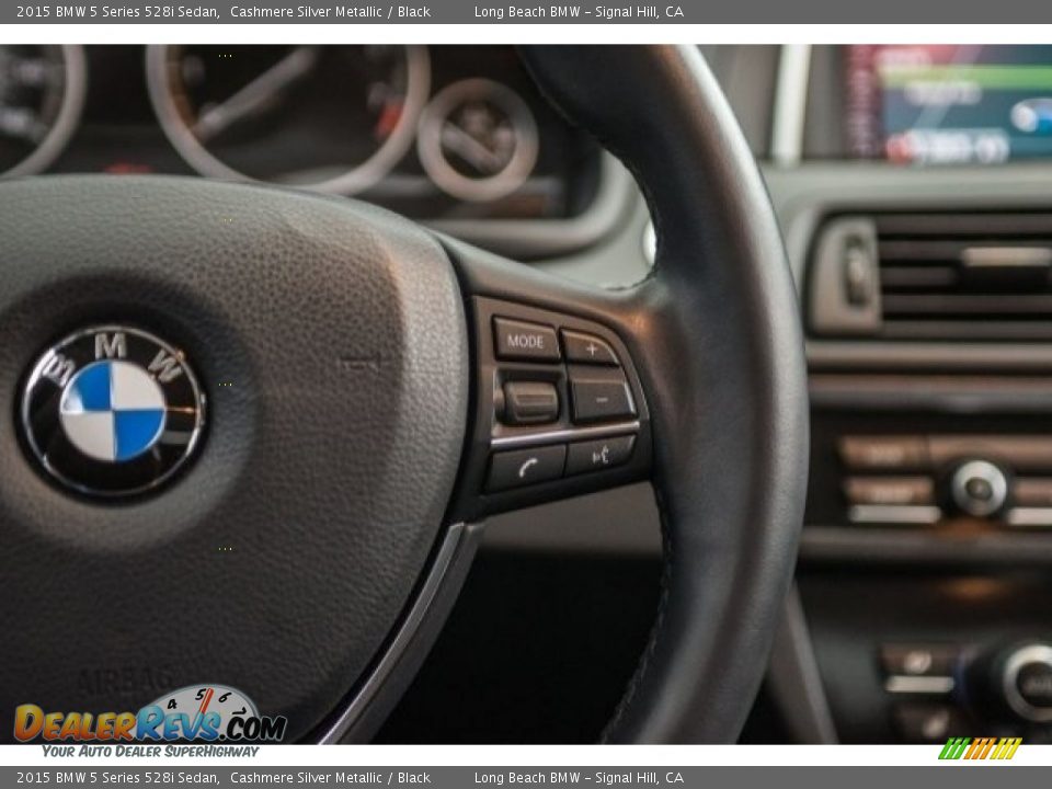 2015 BMW 5 Series 528i Sedan Cashmere Silver Metallic / Black Photo #14