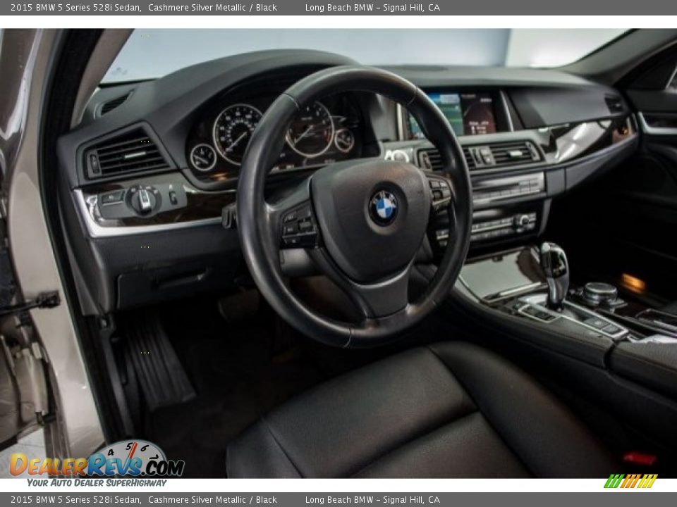 2015 BMW 5 Series 528i Sedan Cashmere Silver Metallic / Black Photo #15