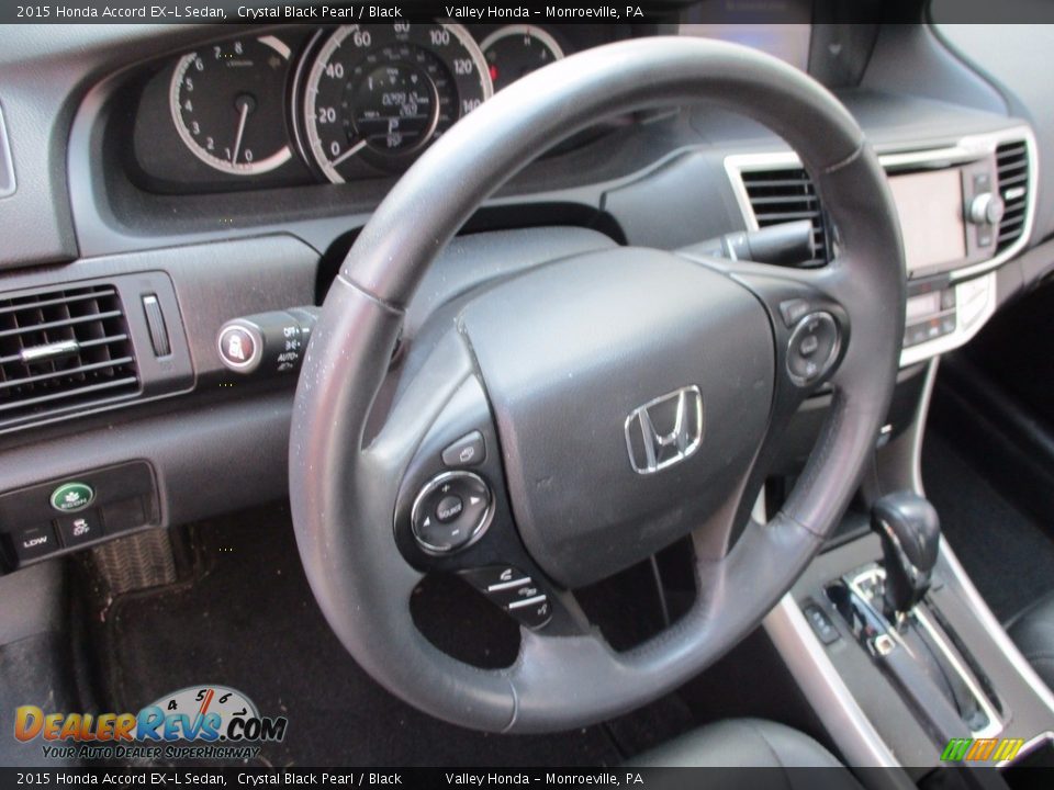 2015 Honda Accord EX-L Sedan Crystal Black Pearl / Black Photo #13