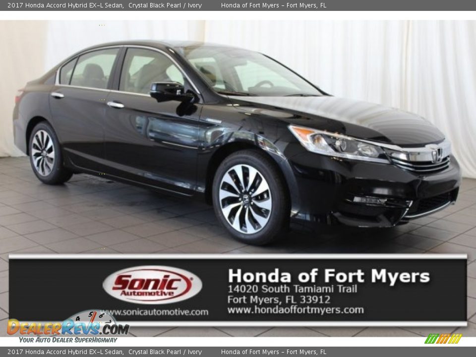 2017 Honda Accord Hybrid EX-L Sedan Crystal Black Pearl / Ivory Photo #1